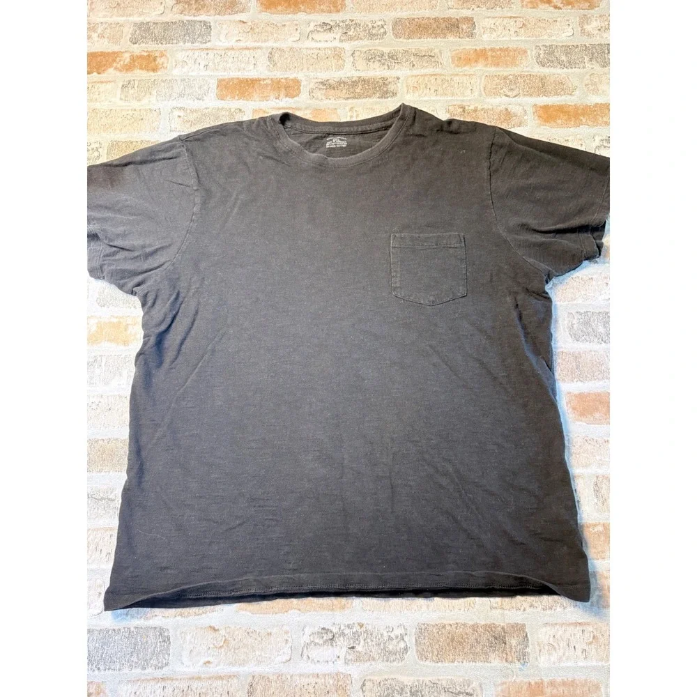 Banana Republic Mens XL Black Short Sleeve Pocket T-Shirt 100% Cotton Crewneck